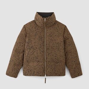 Everlane Brown Patterned Puffer Jacket